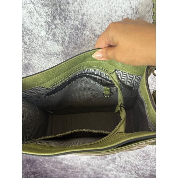 Leather Purse & Wallet Green Crossbody Tote bag Aztec Southwest Boho Tribal - Picture 9 of 16